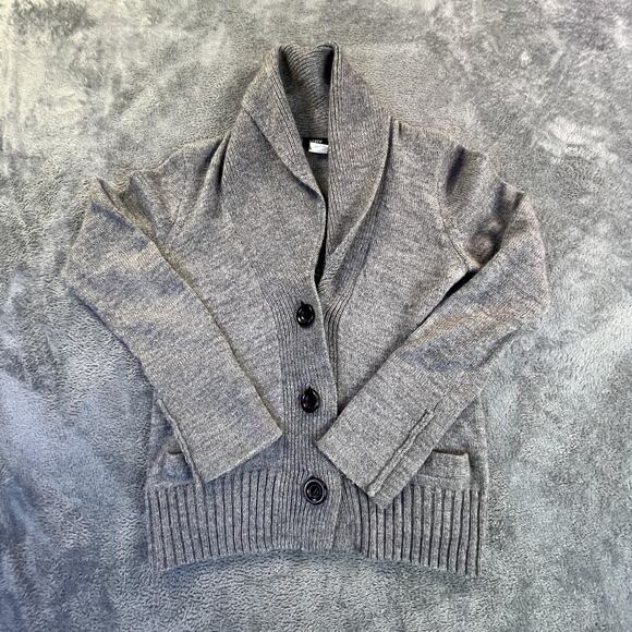 J Crew Sweater Womens Extra Small Gray Alpaca Merino Wool Shawl Collar Cardigan - Picture 1 of 7